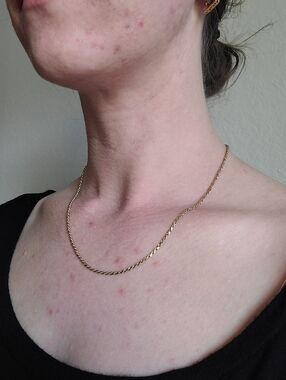 Classic 10k Gold Rope Chain 18" Necklace - Women Jewelry